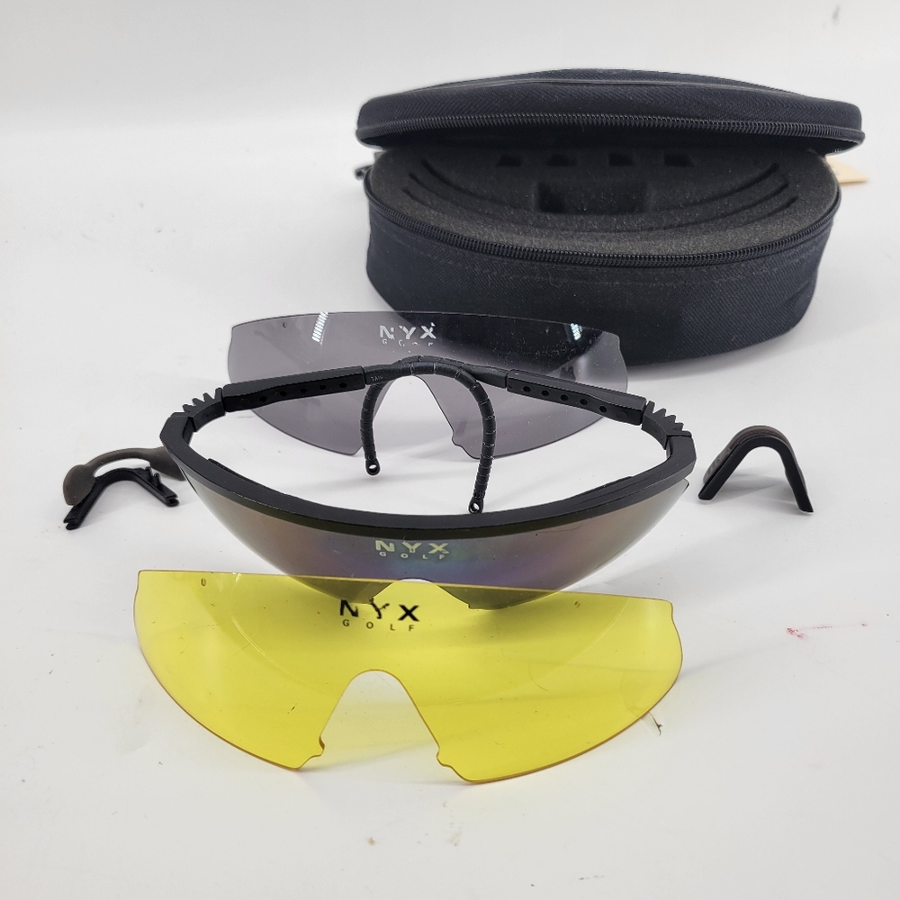 NYX Golf Sunglasses with Black and Yellow Lenses